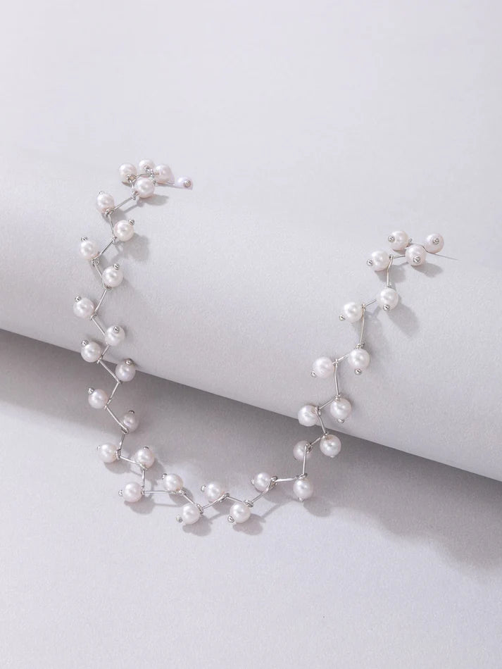 Black Beaded Choker Necklace for Women