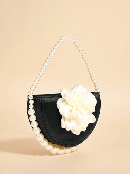 Elegant Floral Mini Top Handle Novelty Bag
