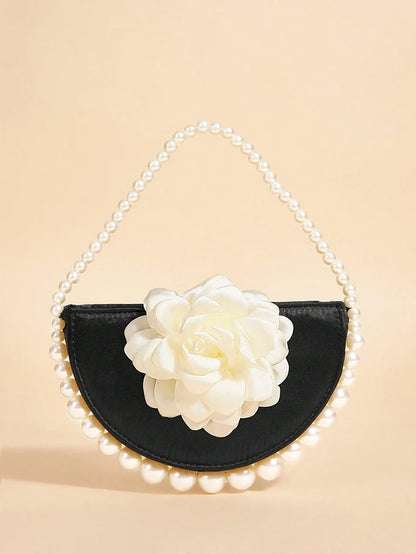 Elegant Floral Mini Top Handle Novelty Bag