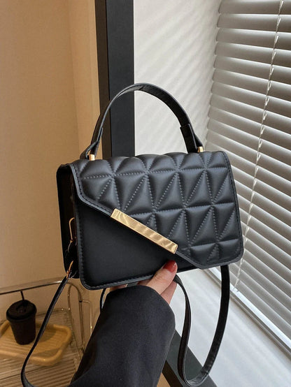 Elegant Mini Flap Top Handle Square Bag