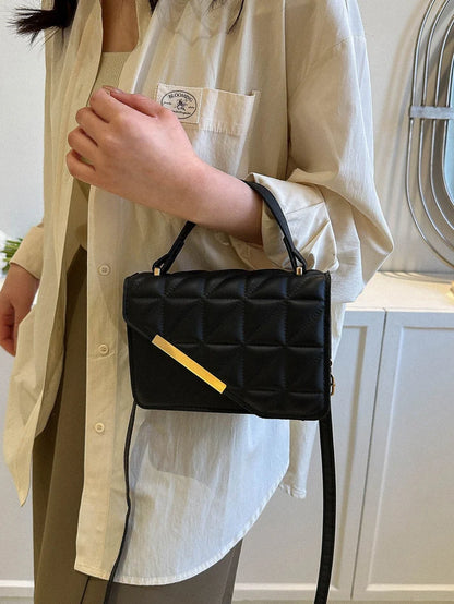 Elegant Mini Flap Top Handle Square Bag