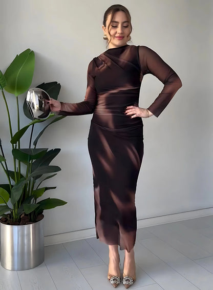 Party Wear Powernet Bodycon Dress